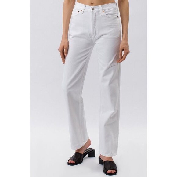** AS IS ** Re/Done 90's High Rise Jean in White, size 28 - Picture 1 of 15